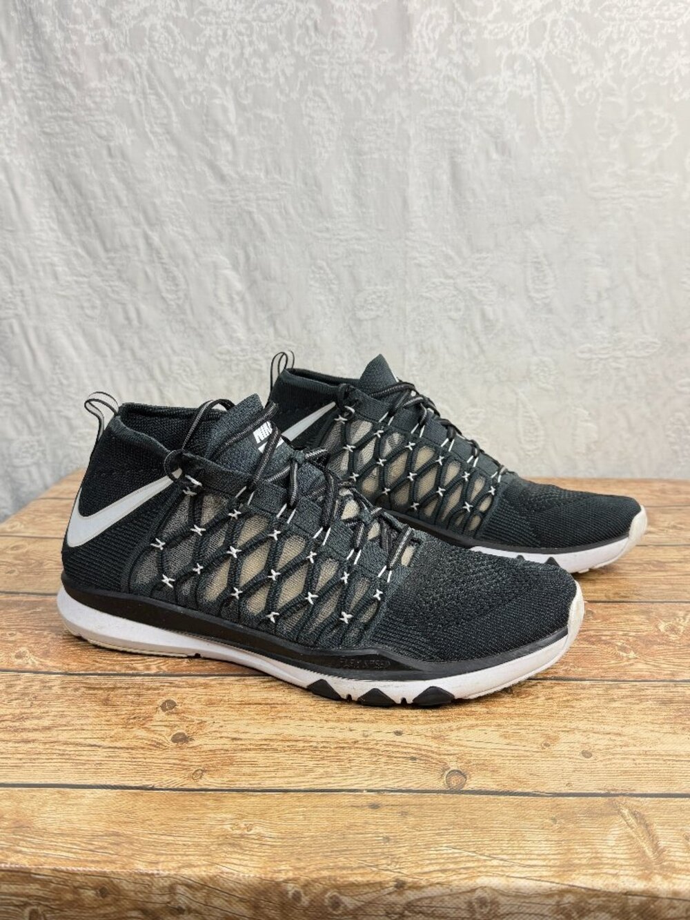 Nike Train Ultrafast Flyknit Black White Men's Training Shoes Size 13 843694-010